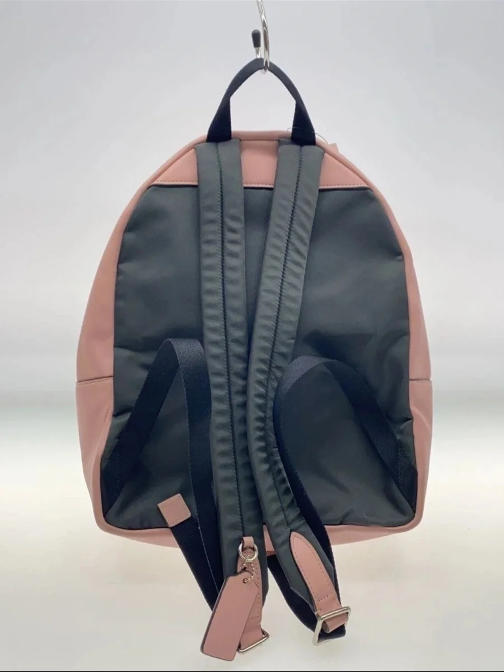 Coach Beige Signature Canvas & Pink Leather Mini Backpack